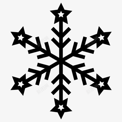 雪花雪晶图标svg_新图网 https://ixintu.com 雪晶 雪花