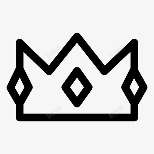 皇冠帽子国王图标svg_新图网 https://ixintu.com 国王 奇幻套装 帽子 王后 皇冠 皇室