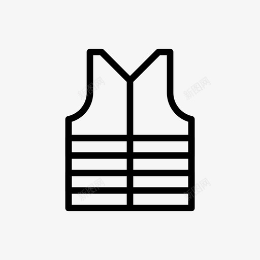 夹克休闲服布料图标svg_新图网 https://ixintu.com 休闲服 假日 夏季和假日标志符号 夹克 布料 背心
