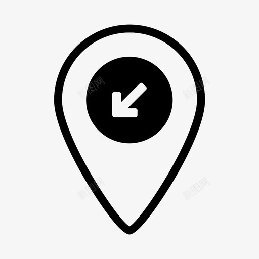 西南位置地图旅行图标svg_新图网 https://ixintu.com 地图 旅行 西南位置