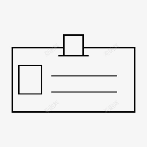 身份徽章卡图标svg_新图网 https://ixintu.com 办公室 办公电话 卡 工作 徽章 身份 身份证