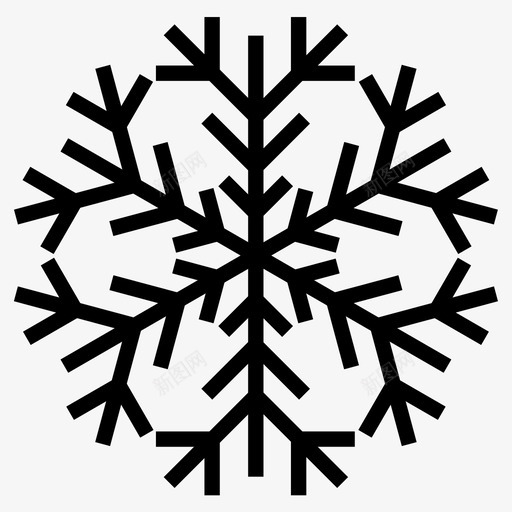 雪晶图案冬天图标svg_新图网 https://ixintu.com 冬天 图案 雪晶