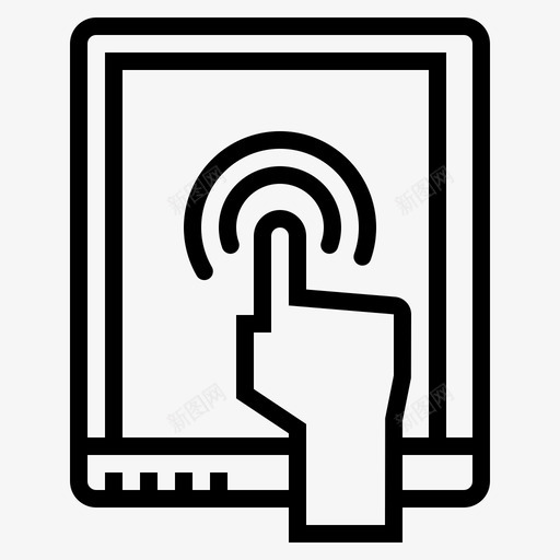 触摸屏点击平板电脑图标svg_新图网 https://ixintu.com 平板电脑 技术 游戏 点击 触摸屏