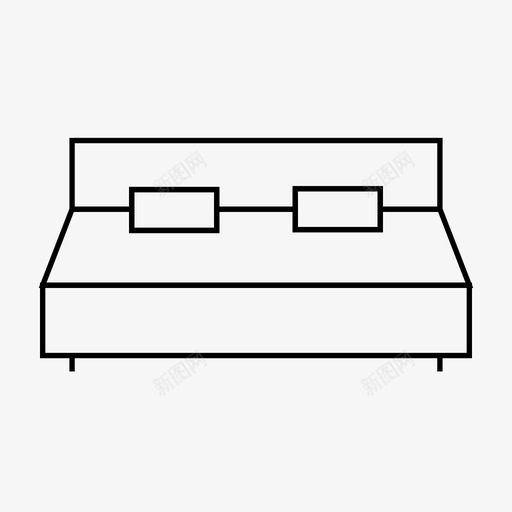 床床架沙发图标svg_新图网 https://ixintu.com 床 床架 旅馆 沙发 睡觉