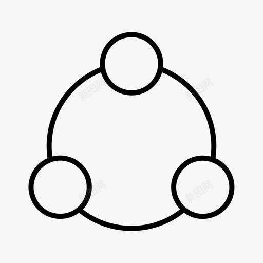 社区小组网络图标svg_新图网 https://ixintu.com 共享 团队 小组 社区 网络