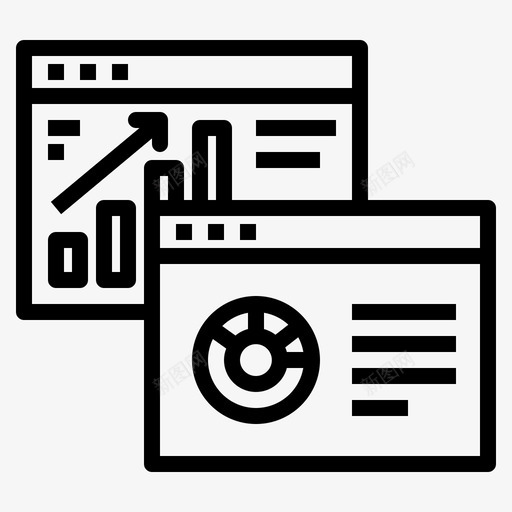 网络分析图表信息图形图标svg_新图网 https://ixintu.com 业务图表和图表 信息图形 图表 屏幕 网络分析