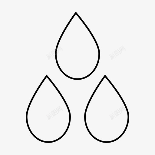 水露水水滴图标svg_新图网 https://ixintu.com 天气线 水 水滴 湿气 雨 露水