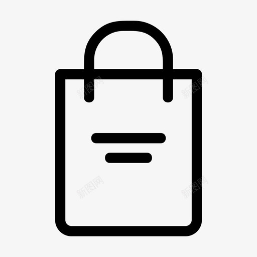 购物袋杂货袋图标svg_新图网 https://ixintu.com 杂货袋 购物袋
