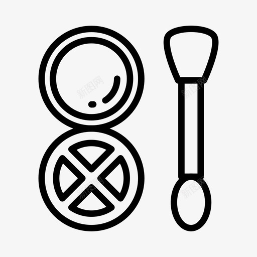 化妆品刷子工具包图标svg_新图网 https://ixintu.com 刷子 化妆品 工具包 购物 购物和电子商务线图标第1卷