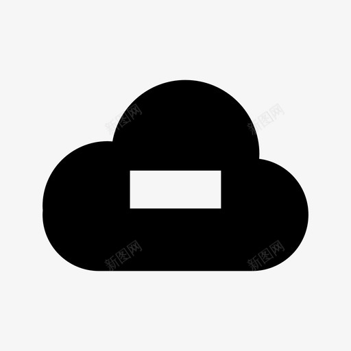 云移除云图标svg_新图网 https://ixintu.com 云 移除云