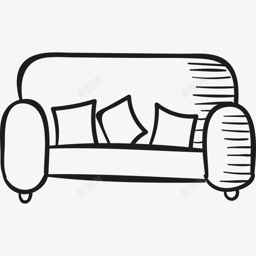 大沙发建筑物家居用品图标svg_新图网 https://ixintu.com 大沙发 家居用品 建筑物