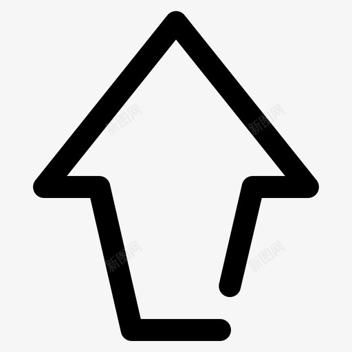 导航直线向上图标svg_新图网 https://ixintu.com 向上 地图定位器 导航 直线