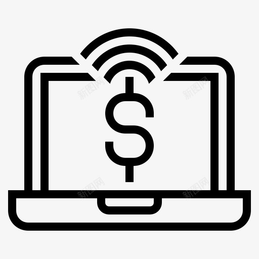 在线商务数字商务网络营销图标svg_新图网 https://ixintu.com 在线商务 在线营销 数字商务 笔记本电脑 网络营销
