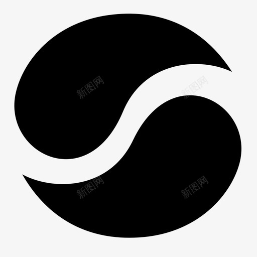 韩国东方太极图标svg_新图网 https://ixintu.com 东方 太极 波浪 韩国