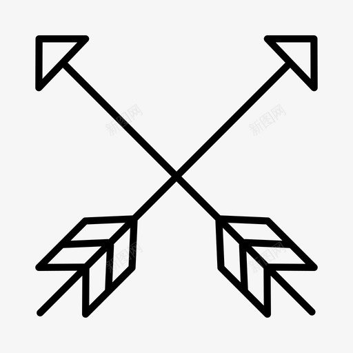 箭冒险射箭图标svg_新图网 https://ixintu.com 冒险 射箭 极限运动 狩猎 箭 野营