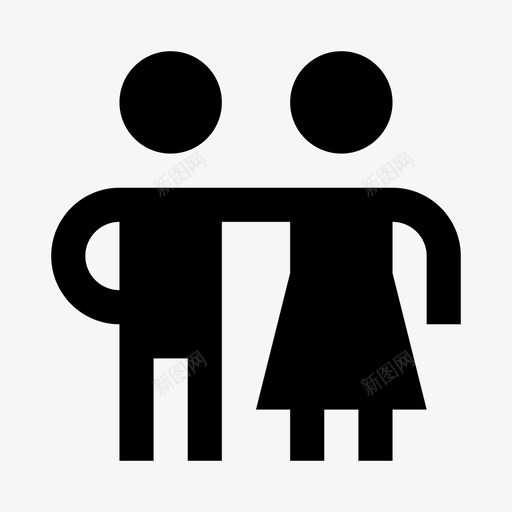 夫妻人女人图标svg_新图网 https://ixintu.com 人 固体 夫妻 女人