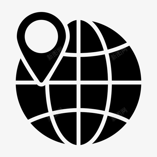 位置全球地图图标svg_新图网 https://ixintu.com 世界 位置 全球 地图 购物 购物和电子商务图标第一卷