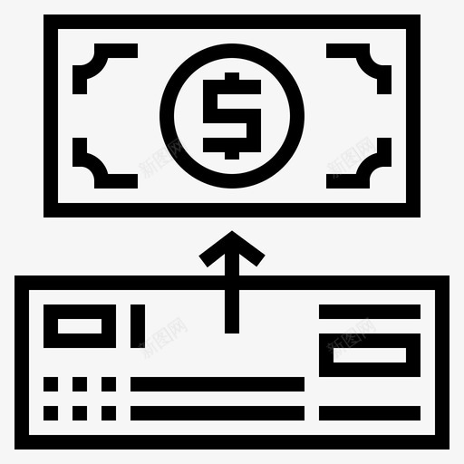 银行支票业务付款图标svg_新图网 https://ixintu.com 业务 付款 银行业务 银行支票