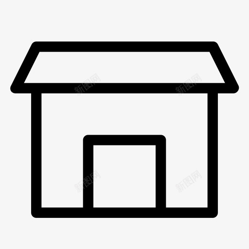 门古文化图标svg_新图网 https://ixintu.com 入口 古 寺庙 建筑线 文化 门