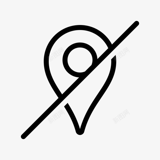 gps块位置图标svg_新图网 https://ixintu.com gps pin 位置 地图 块 简单线图标