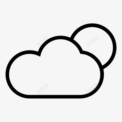云和太阳预报夏季图标svg_新图网 https://ixintu.com 云和太阳 夏季 天气 预报