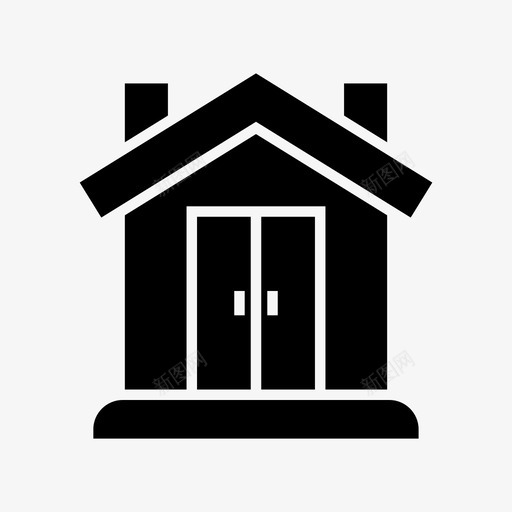 房子建筑物住宅图标svg_新图网 https://ixintu.com 住宅 建筑物 房子