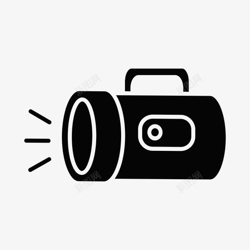 手电筒照明器图标svg_新图网 https://ixintu.com 手电筒 照明器