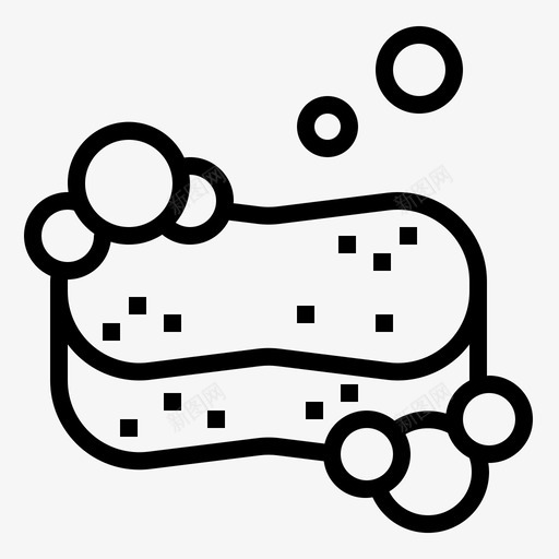海绵清洁卫生图标svg_新图网 https://ixintu.com 卫生 擦拭 海绵 清洁