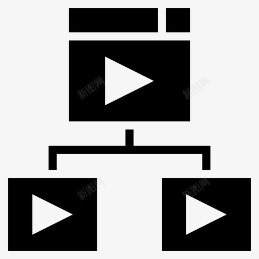 病毒视频广播视频在线视频图标svg_新图网 https://ixintu.com 传播视频 在线视频 广播视频 病毒视频