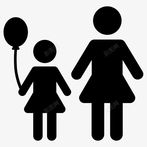 母亲孩子家庭图标svg_新图网 https://ixintu.com 人们收藏 单身 妈妈 孩子 家庭 母亲