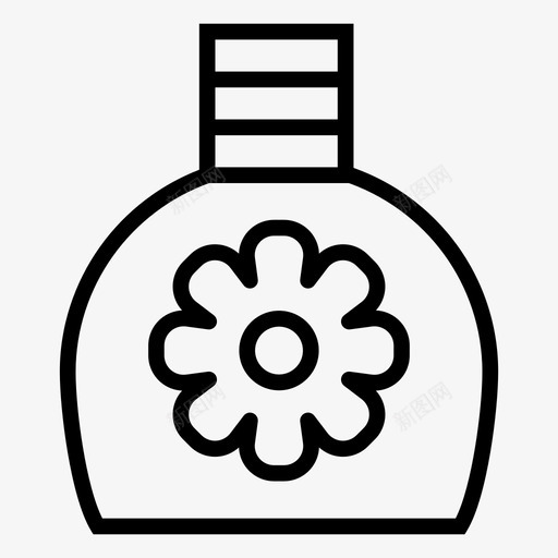 香水庆祝喷雾图标svg_新图网 https://ixintu.com 喷雾 庆祝 新年线图标第一卷 香水