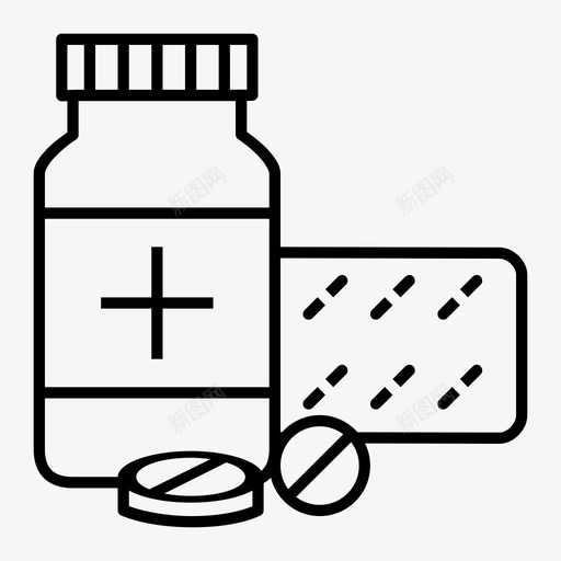 药品医院医疗用品图标svg_新图网 https://ixintu.com 医疗用品 医院 药丸 药品 药片