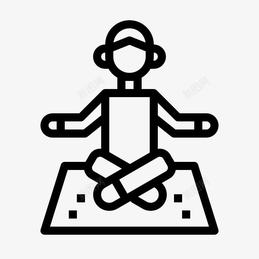 瑜伽冥想姿势图标svg_新图网 https://ixintu.com 健康 冥想 姿势 放松 瑜伽