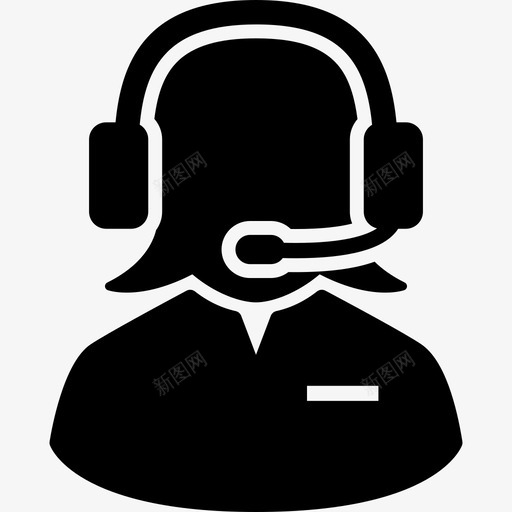女性电话销售员人员技术支持图标svg_新图网 https://ixintu.com 人员 女性电话销售员 技术支持