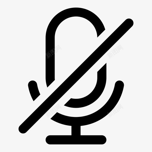 静音麦克风声音图标svg_新图网 https://ixintu.com 声音 用户界面用户文档 语音 静音 麦克风