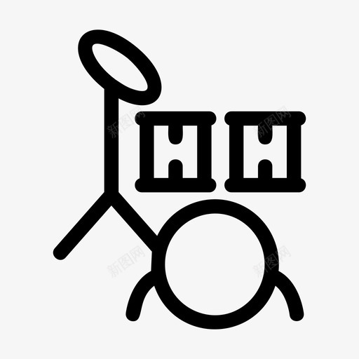 鼓鼓声乐器图标svg_新图网 https://ixintu.com 乐器 音乐 音乐剧 鼓 鼓声