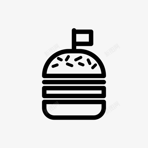 汉堡牛肉面包图标svg_新图网 https://ixintu.com 汉堡 牛肉 特色 面包 食品 食品饮料