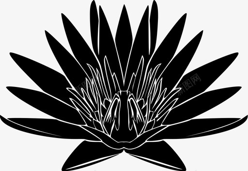 莲花美丽盛开图标svg_新图网 https://ixintu.com 植物 盛开 美丽 芳香 莲花