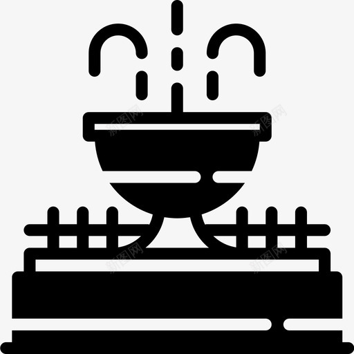 喷泉建筑城市图标svg_新图网 https://ixintu.com 喷泉 城市 建筑 漂亮的城市卷1实心 街道