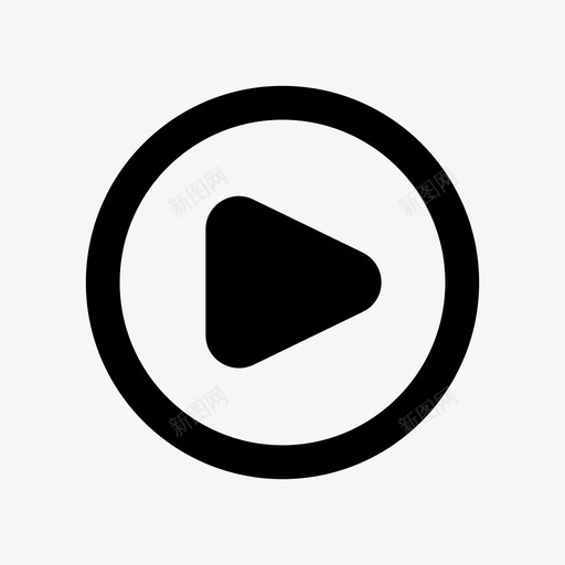 播放按钮媒体电影图标svg_新图网 https://ixintu.com 媒体 开始 播放器 播放按钮 电影 音乐