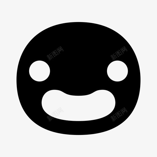 开心的脸表情傻图标svg_新图网 https://ixintu.com 傻 开心的脸 笑 表情