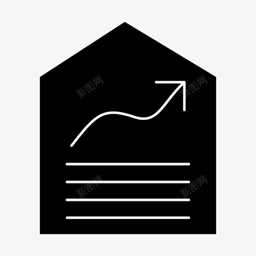 金额业务房屋图标svg_新图网 https://ixintu.com 业务 房地产 房屋 折线图 金额