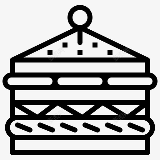 三明治面包奶酪图标svg_新图网 https://ixintu.com 三明治 奶酪 甜点 零食 面包 食物