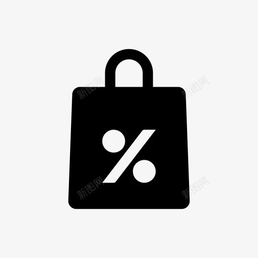 折扣购物袋广告图标svg_新图网 https://ixintu.com 广告 折扣 购物袋