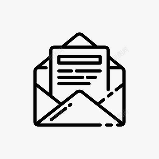 邮件信封信件图标svg_新图网 https://ixintu.com 信件 信封 信息 通用工作和办公室图标 通讯 邮件