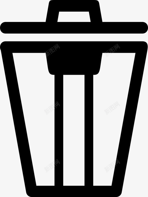 桶篮子垃圾桶图标svg_新图网 https://ixintu.com 垃圾桶 桶 篮子