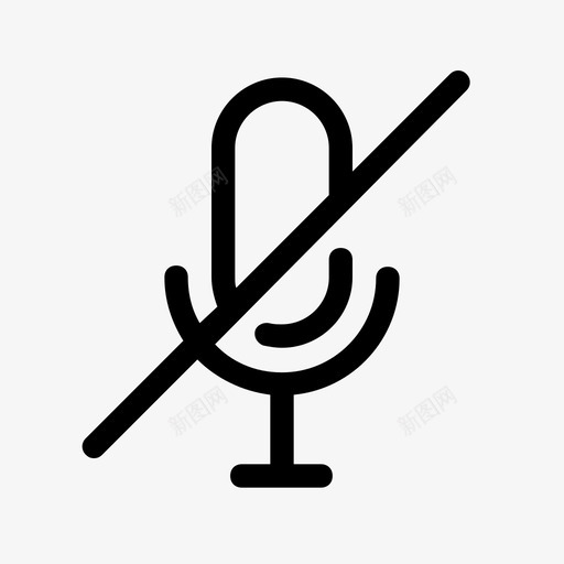 麦克风关闭声音移动应用程序图标svg_新图网 https://ixintu.com 声音 移动应用程序 麦克风关闭