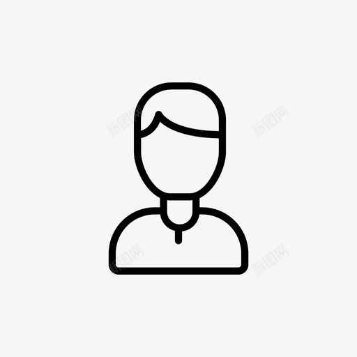 用户角色头像图标svg_新图网 https://ixintu.com 人 侧面 头像 用户 角色