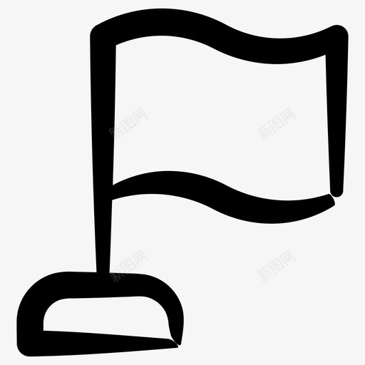 旗帜成就旗旗子图标svg_新图网 https://ixintu.com 墨水精华第一卷 成就旗 旗子 旗帜 白旗