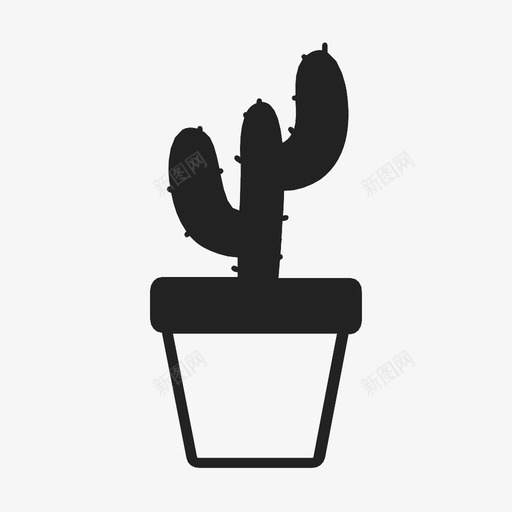 仙人掌仙人掌壶花图标svg_新图网 https://ixintu.com 仙人掌 仙人掌壶 花 花盆